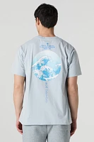T-shirt ample à imprimé The Great Wave
