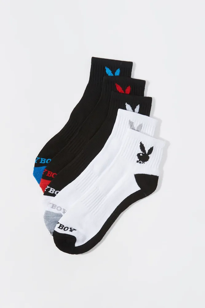 Chaussettes aux chevilles à imprimé Playboy (paquet de 5)