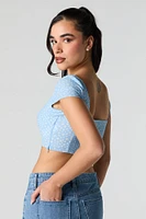 Scoop Neck Bustier Crop Top