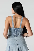 Débardeur-corset en denim