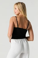 Lace Tie Front Flyaway Tank