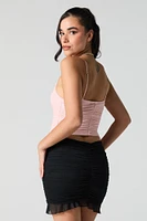 Ruched Bow Crop Top