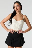 Haut corset avec dentelle et lacé au dos