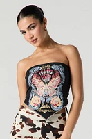 Western Graphic V Hem Tube Top