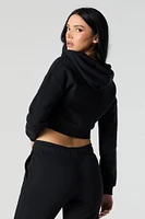 Zip-Up Crop Hoodie