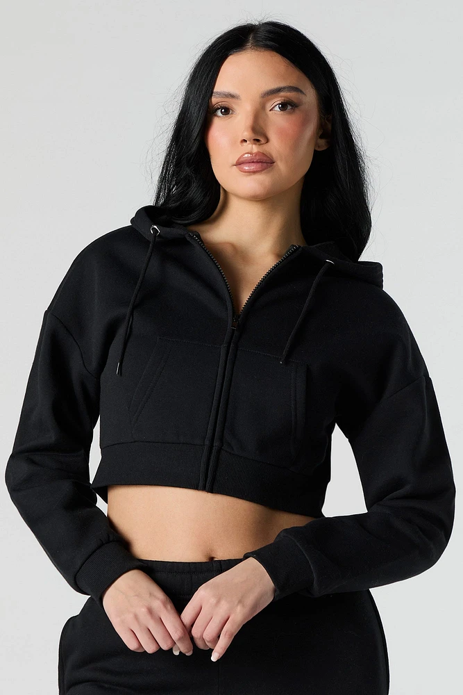 Zip-Up Crop Hoodie