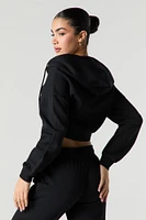 Active Fleece Cropped Zip-Up Hoodie