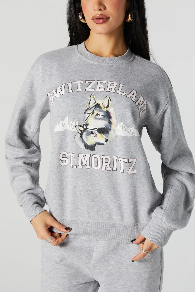 Switzerland Graphic Fleece Sweatshirt