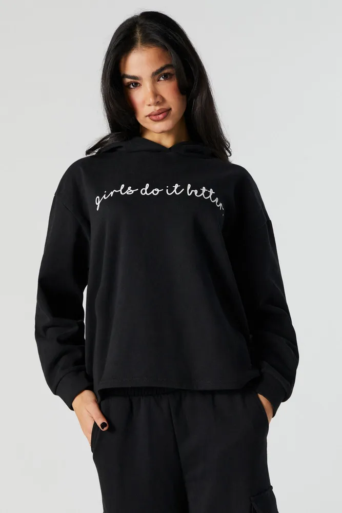 Oversized Girls Do It Better Graphic Hoodie