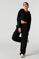 Active Fleece Cropped Zip-Up Hoodie