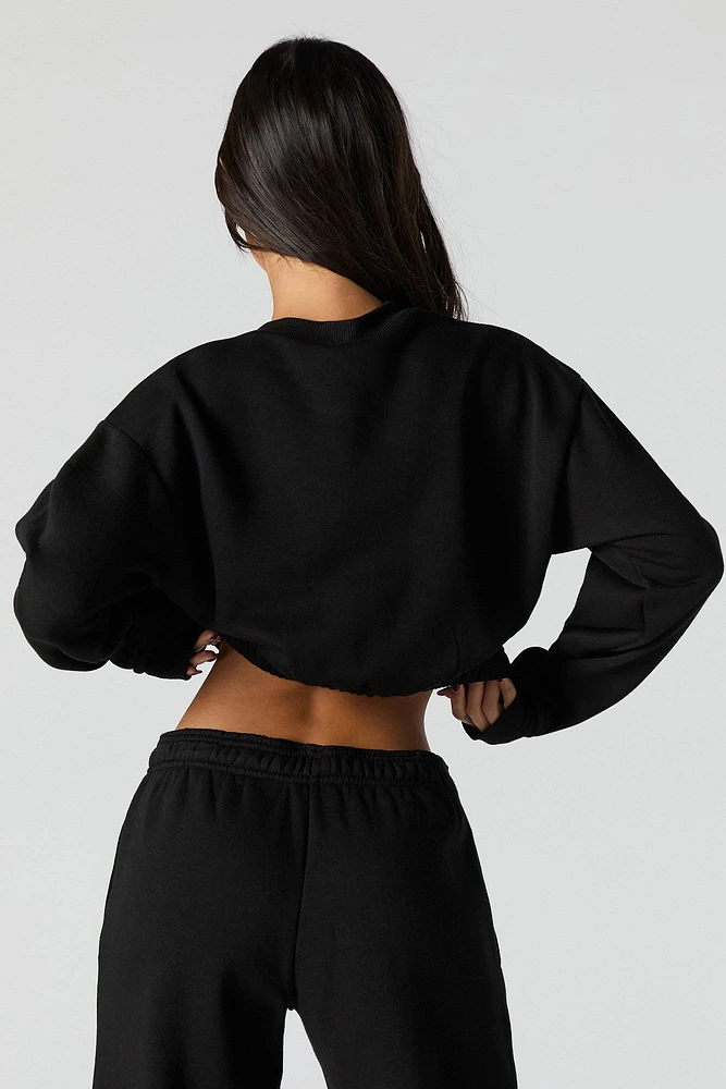 Graphic Cropped Sweatshirt