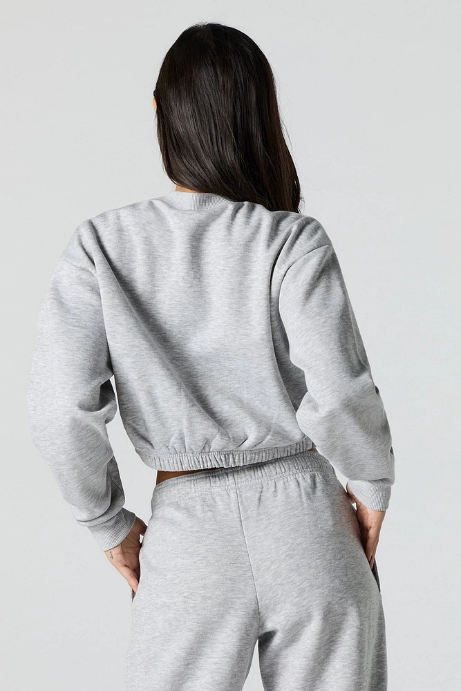 Graphic Cropped Sweatshirt