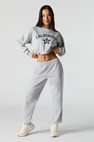 Graphic Cropped Sweatshirt