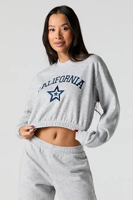 Graphic Cropped Sweatshirt