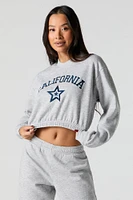 Graphic Cropped Sweatshirt