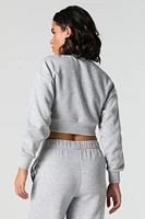 Cropped Fleece Sweatshirt