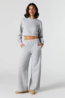 Cropped Fleece Sweatshirt