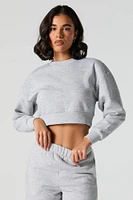 Cropped Fleece Sweatshirt