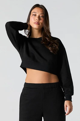 Fleece Cropped Sweatshirt