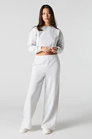 Fleece Cropped Sweatshirt