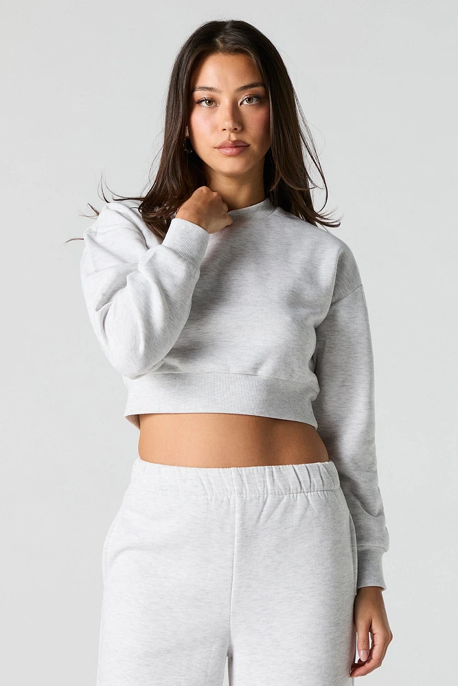 Fleece Cropped Sweatshirt