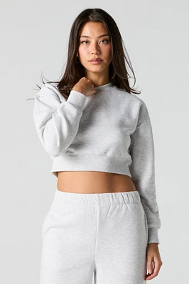 Fleece Cropped Sweatshirt