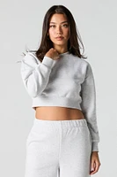 Fleece Cropped Sweatshirt