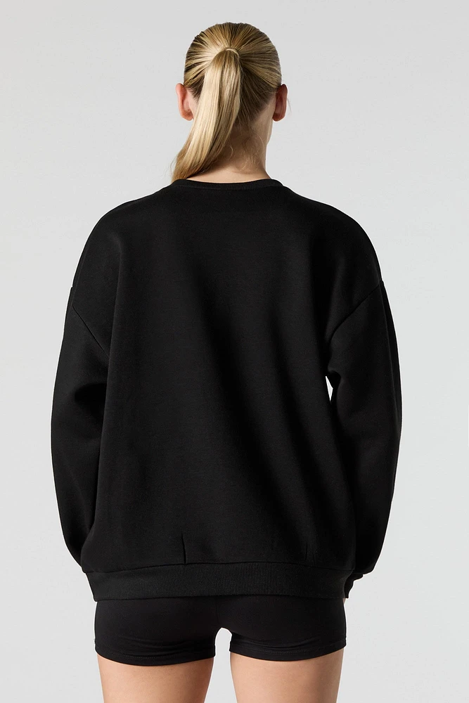 Embroidered Fleece Sweatshirt