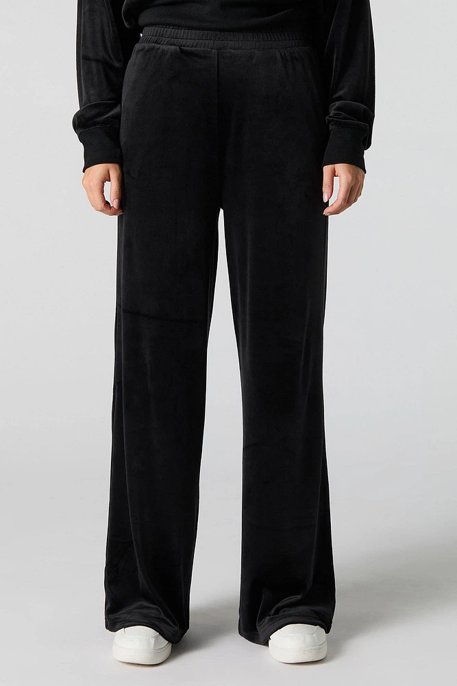 Velour Wide Leg Sweatpant