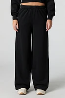 Solid Fleece Wide Leg Sweatpant