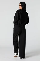 Graphic Fleece Wide Leg Sweatpant