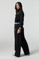 10 Embroidered Fleece Wide Leg Sweatpant