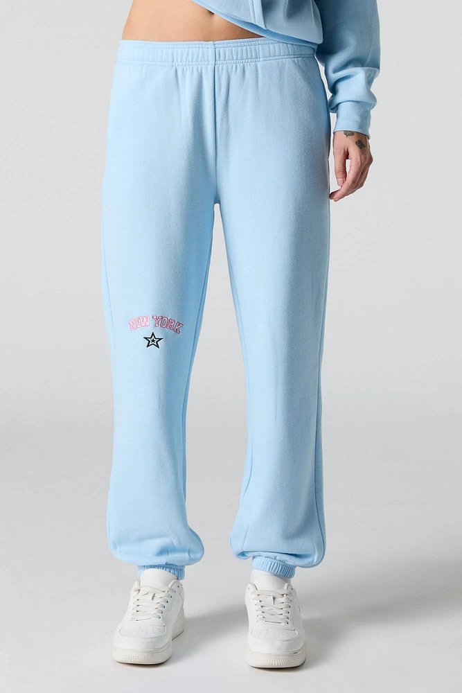 City Embroidered Fleece Jogger