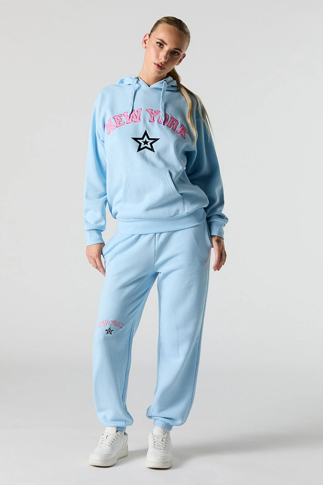 City Embroidered Fleece Jogger