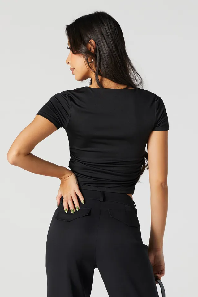 Contour Square Neck Side Cinched Top – Urban Planet