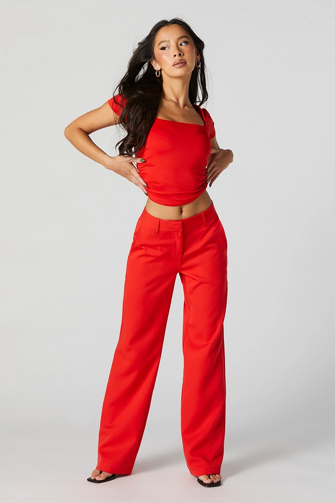Contour Square Neck Side Cinched Top