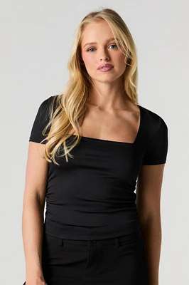 Contour Square Neck Short Sleeve Top