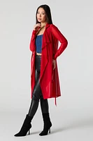 Cardigan volanté en filet avec attache devant