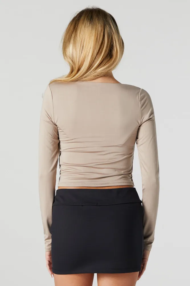 Contour Square Neck Long Sleeve Top