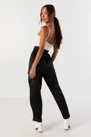 Satin Belted Cargo Pant