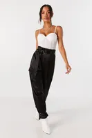 Satin Belted Cargo Pant