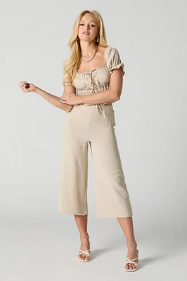 Flowy Wide Leg Capri