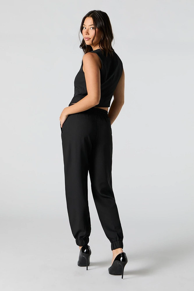 Drawstring Cuffed Dress Pant