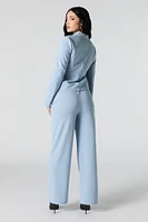 Drawstring Wide Leg Dress Pant