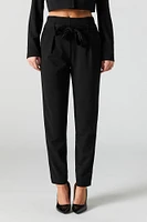 Belted Slim Dress Pant