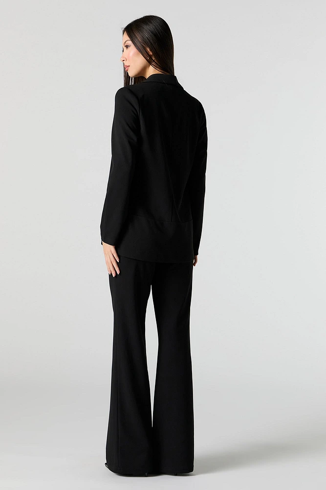 V Waist Wide Leg Dress Pant