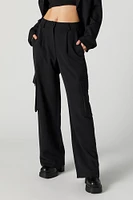 Wide Leg Cargo Dress Pant