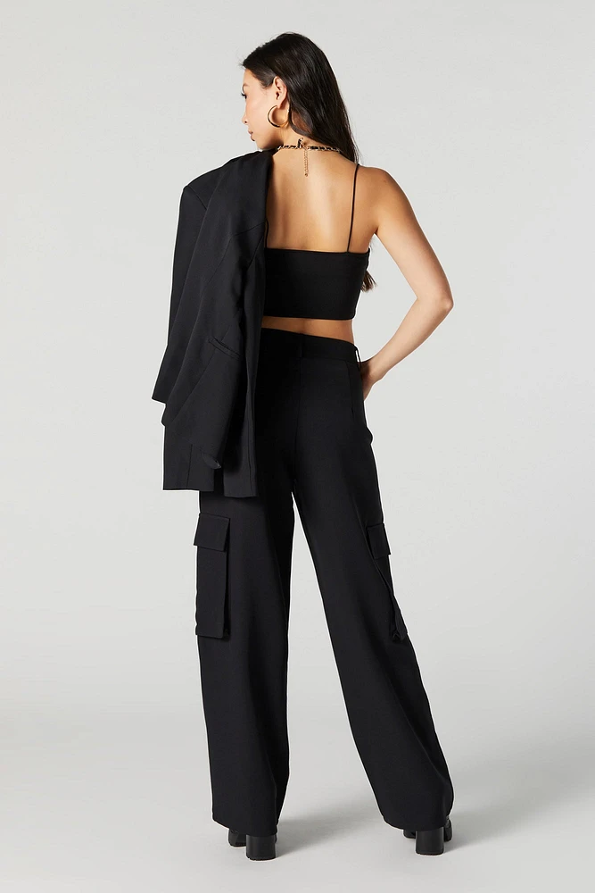 Wide Leg Cargo Dress Pant