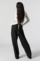 Linen Pleated Wide Leg Pant