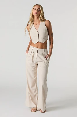 Pleated Wide Leg Pant